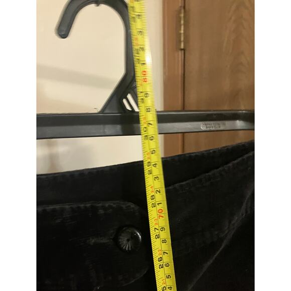 Y2K Ultra Flirt Capris Corduroy Women's L Black Wide Leg Mid Rise Office Siren - Picture 6 of 8